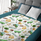 Custom Farm Theme Tractor Baby Name Blanket